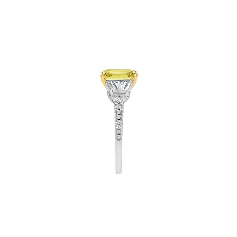 Wren Lab Grown Yellow Diamond Engagement Ring in Platinum &amp; 18K Yellow Gold &#40;4 ct. tw.&#41; – Image 3 of 4