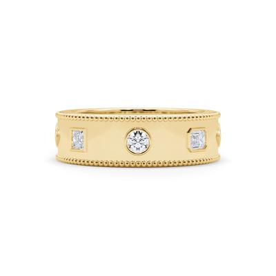 Diamond Mixed Shape Eternity Band in 14K Yellow Gold (5/8 ct. tw.)