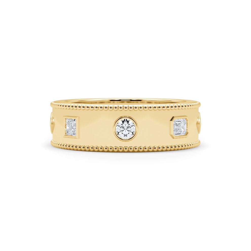 Diamond Mixed Shape Eternity Band in 14K Yellow Gold (5/8 ct. tw.) – Image 1 of 5