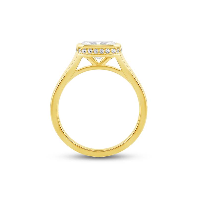 Lottie Lab Grown Diamond Radiant-Cut Engagement Ring in 14K Yellow Gold &#40;3 1/7 ct. tw.&#41; – Image 2 of 4