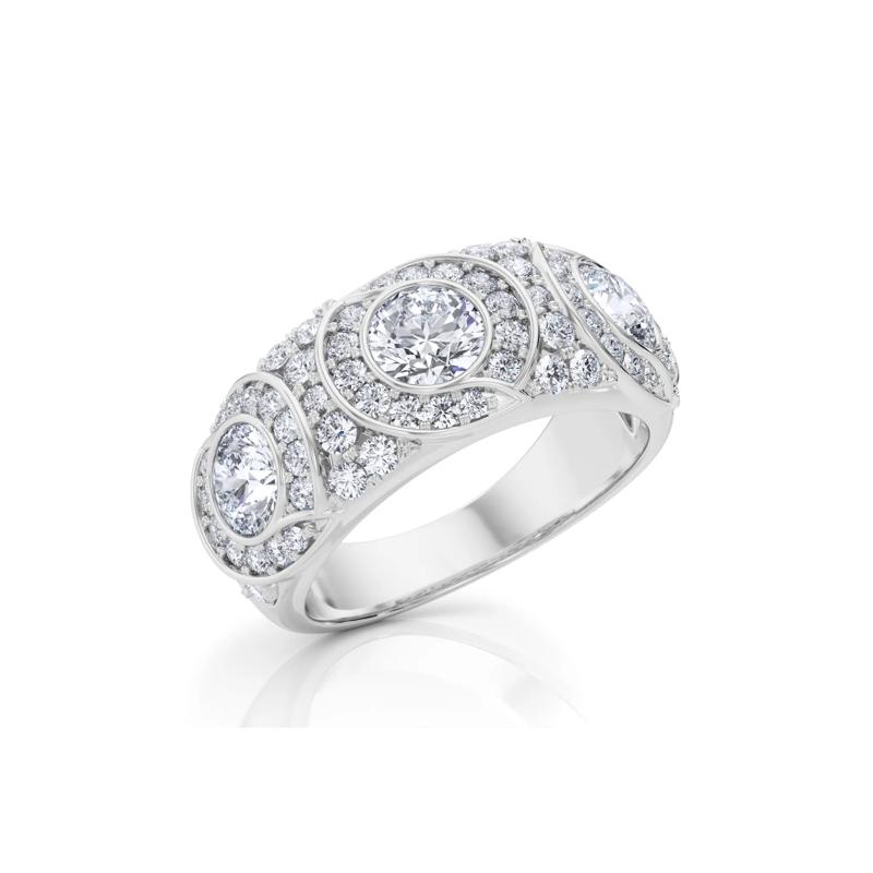 Diamond Milgrain Anniversary Band in 14K White Gold &#40;2 3/4 ct. tw.&#41; – Image 5 of 5