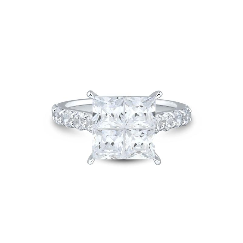 Lab Grown Diamond Composite Engagement Ring in 10K White Gold &#40;4 ct. tw.&#41; – Image 1 of 3