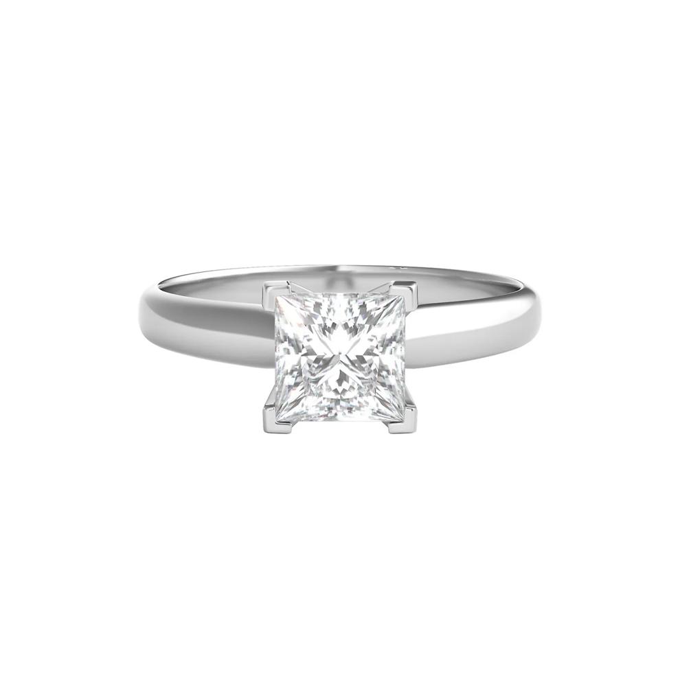 1 ct. tw. Ultima Diamond Princess Cut Solitaire Engagement Ring in 14K White Gold – Image 1 of 3
