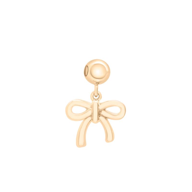 Bow Bead Charm in Vermeil – Image 1 of 3