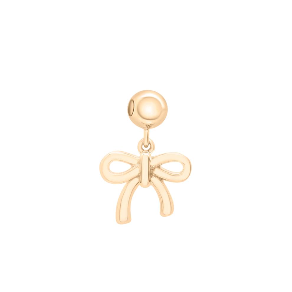 Bow Bead Charm in Vermeil – Image 1 of 3