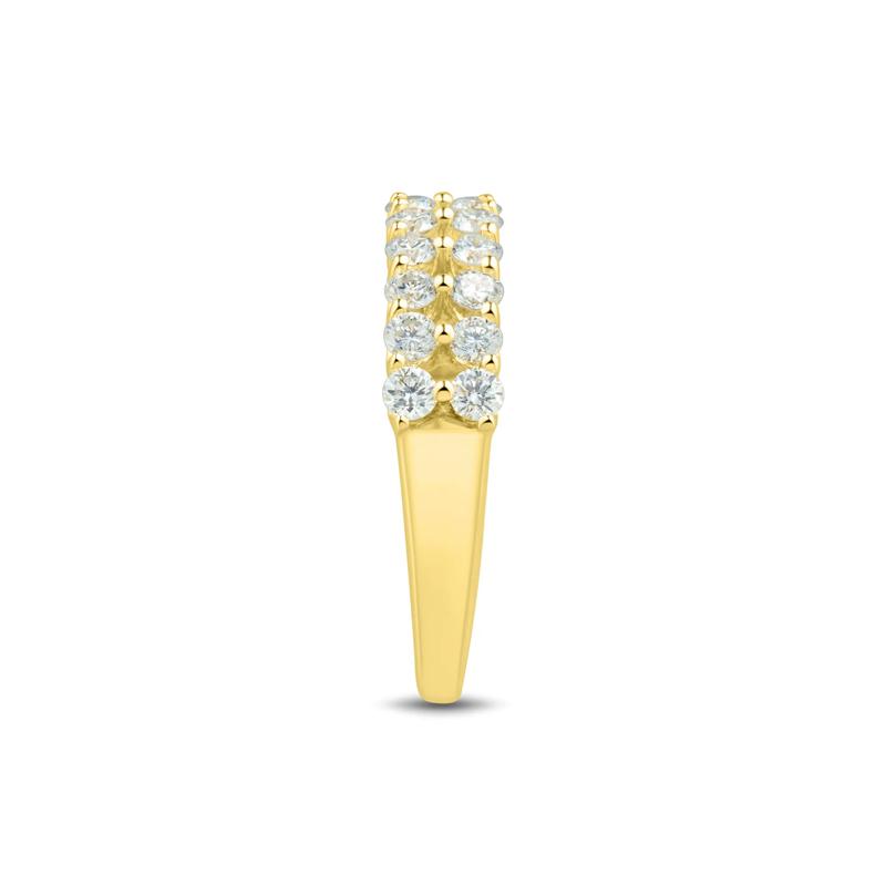 Lab Grown Diamond Double Row Band in 10K Yellow Gold &#40;1 ct. tw.&#41; – Image 3 of 3