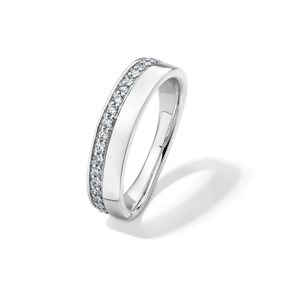 Lab Grown Diamond High-Polish Band in 10K White Gold (1/4 ct. tw.) – Image 4 of 4