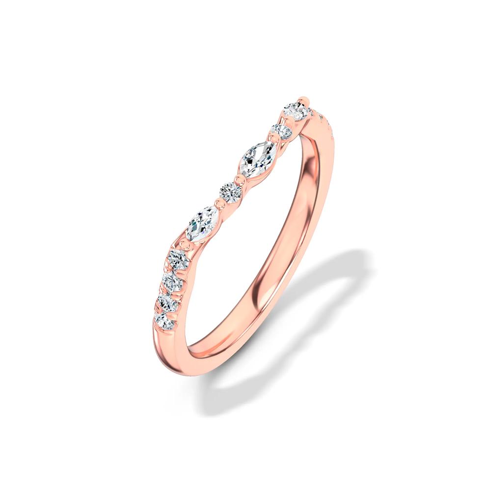 Diamond Contour Band in 14K Rose Gold (1/4 ct. tw.) – Image 4 of 4