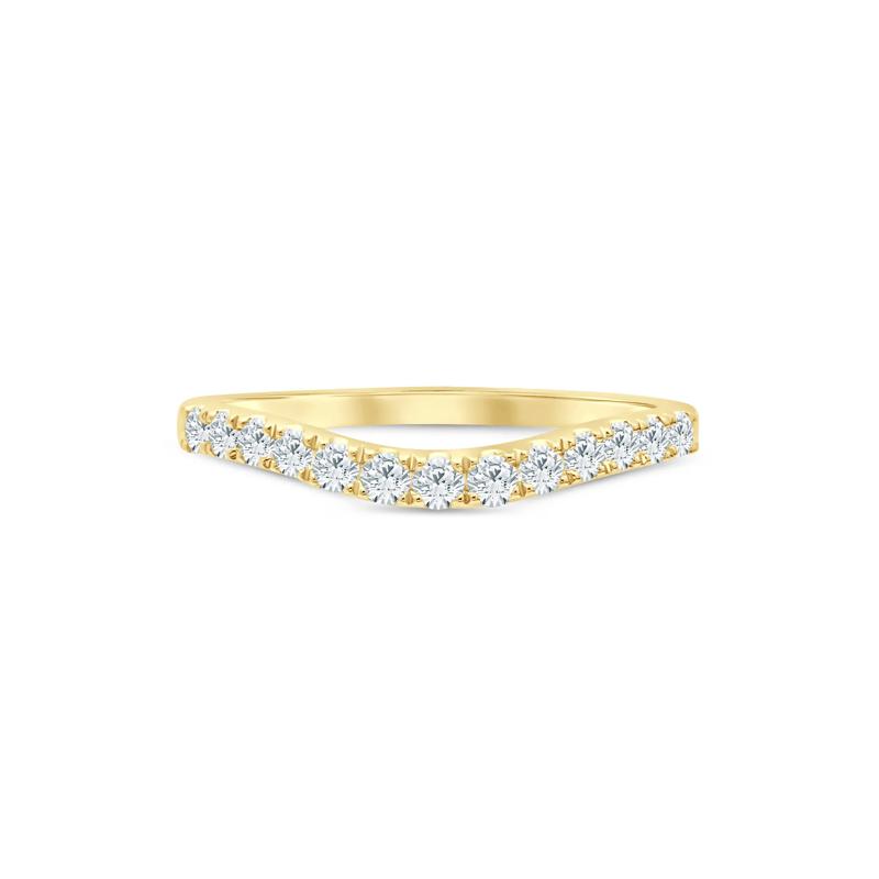 1/3 ct. tw. Diamond Contour Band in 14K Yellow Gold – Image 1 of 3