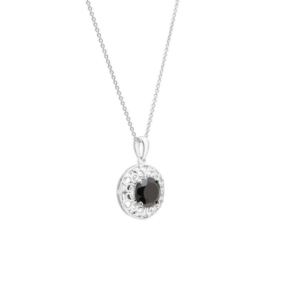 Onyx Filigree Pendant in Sterling Silver – Image 2 of 4