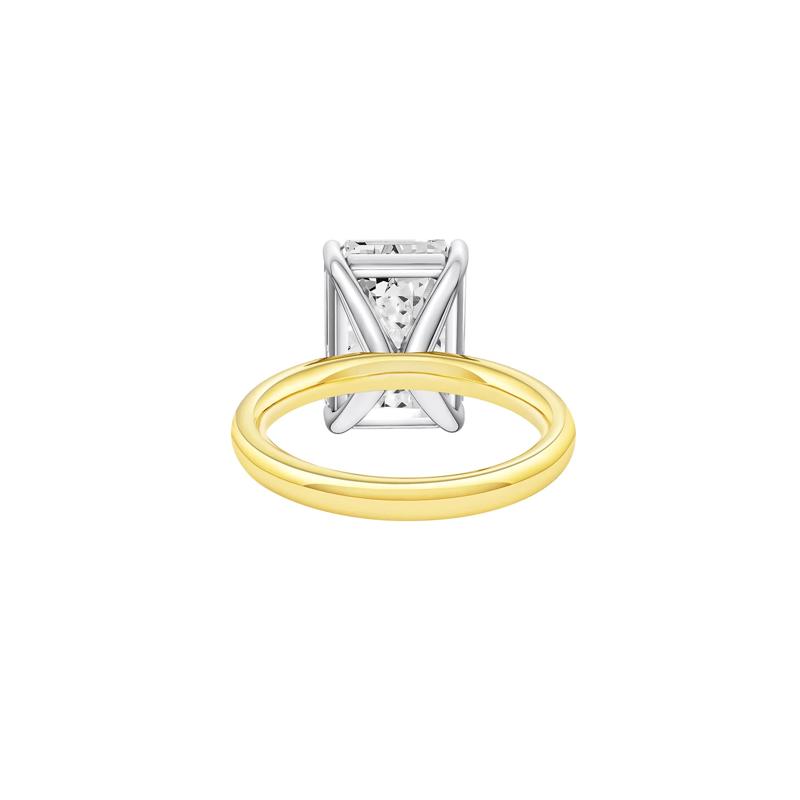 Lab Grown Diamond Emerald-Cut Solitaire Ring in 14K Yellow &amp; White Gold &#40;7 ct.&#41; – Image 4 of 4