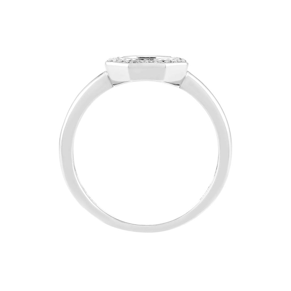 Diamond Open Octagon Ring in Sterling Silver (1/10 ct. tw.) – Image 2 of 3