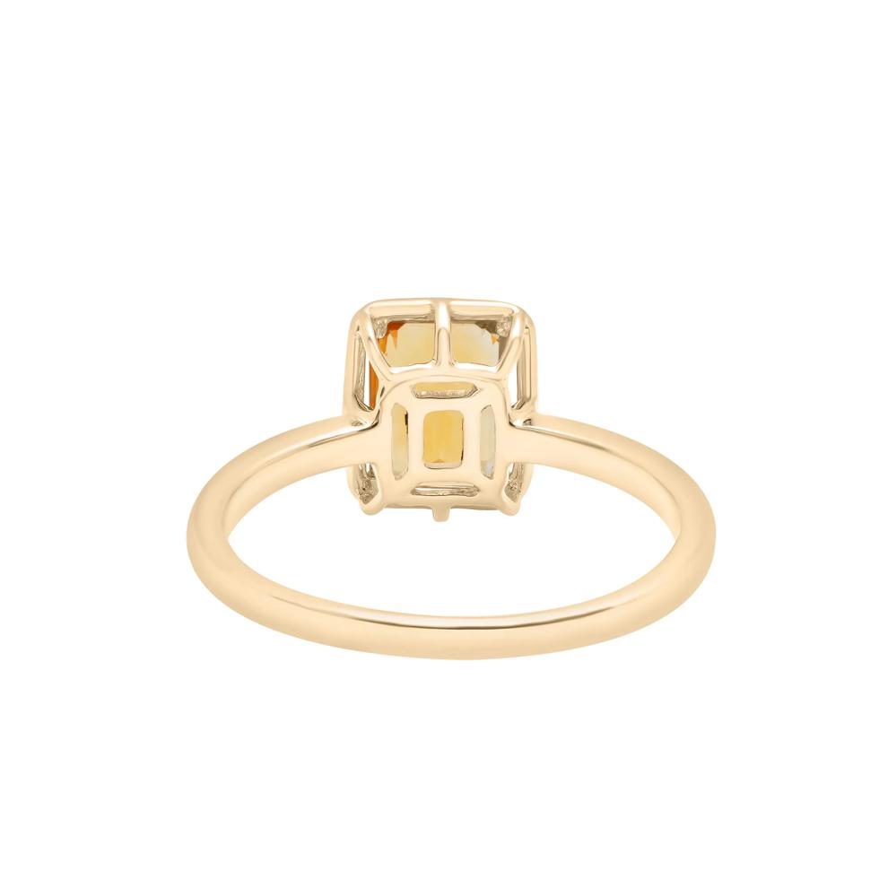 Faux-Bezel Citrine Ring in 10K Yellow Gold – Image 4 of 5