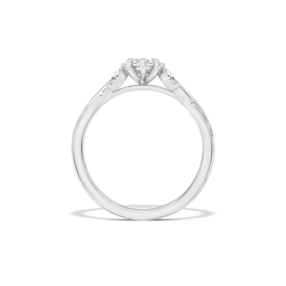 Diamond Marquise Twist-Shank Engagement Ring in 14K White Gold (5/8 ct. tw.) – Image 2 of 4
