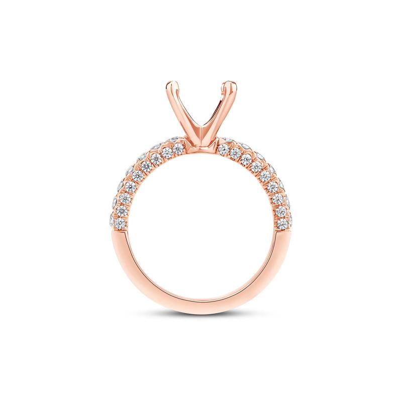 Lab Grown Diamond Semi-Mount Engagement Ring in 14K Rose Gold &#40;3/4 ct. tw.&#41; – Image 3 of 6