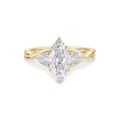 Lab Grown Diamond Marquise Engagement Ring in 14K Yellow Gold (2 ct. tw.)