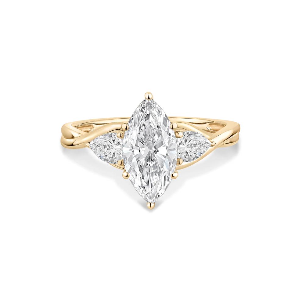 Lab Grown Diamond Marquise Engagement Ring in 14K Yellow Gold (2 ct. tw.) – Image 1 of 4