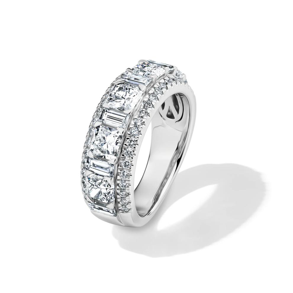 Lab Grown Diamond Multi-Row Anniversary Band in 14K White Gold (3 ct. tw.) – Image 4 of 4