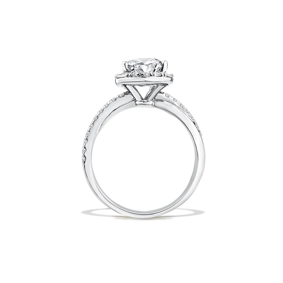Lab Grown Diamond Pear-Shaped Halo Engagement Ring in 14K White Gold (2 1/2 ct. tw.) – Image 2 of 4