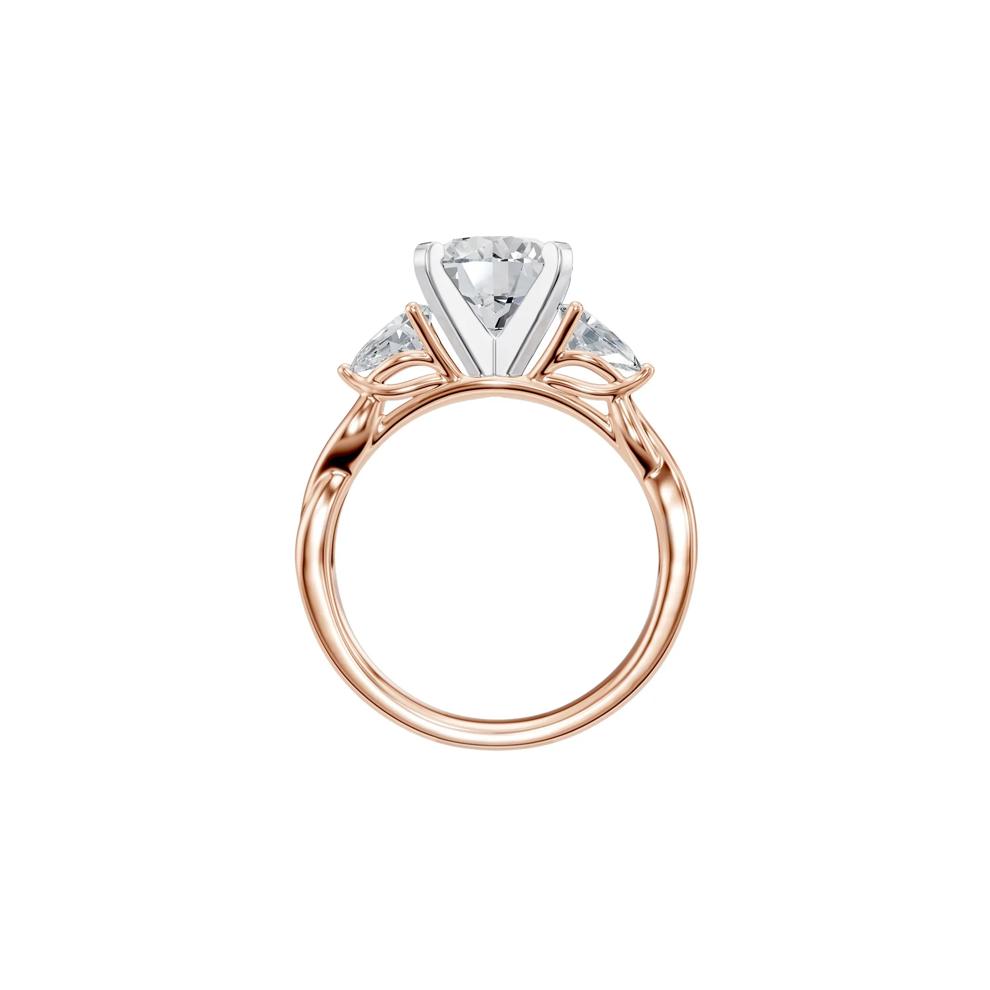 Lab Grown Diamond Semi-Mount Engagement Ring in 14K Rose &amp; White Gold (Setting Only) – Image 3 of 6