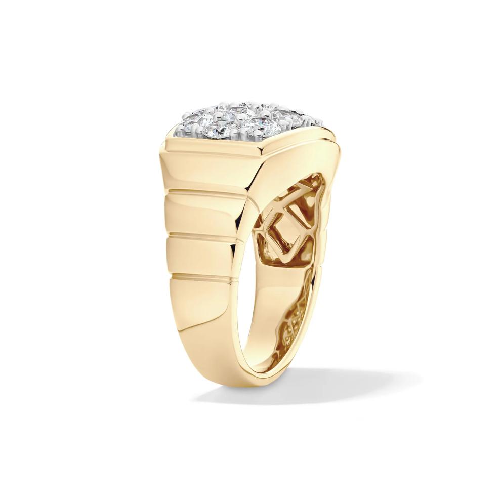 Men's Lab Grown Diamond Ring in 10K Yellow Gold (3 ct. tw.) – Image 3 of 4