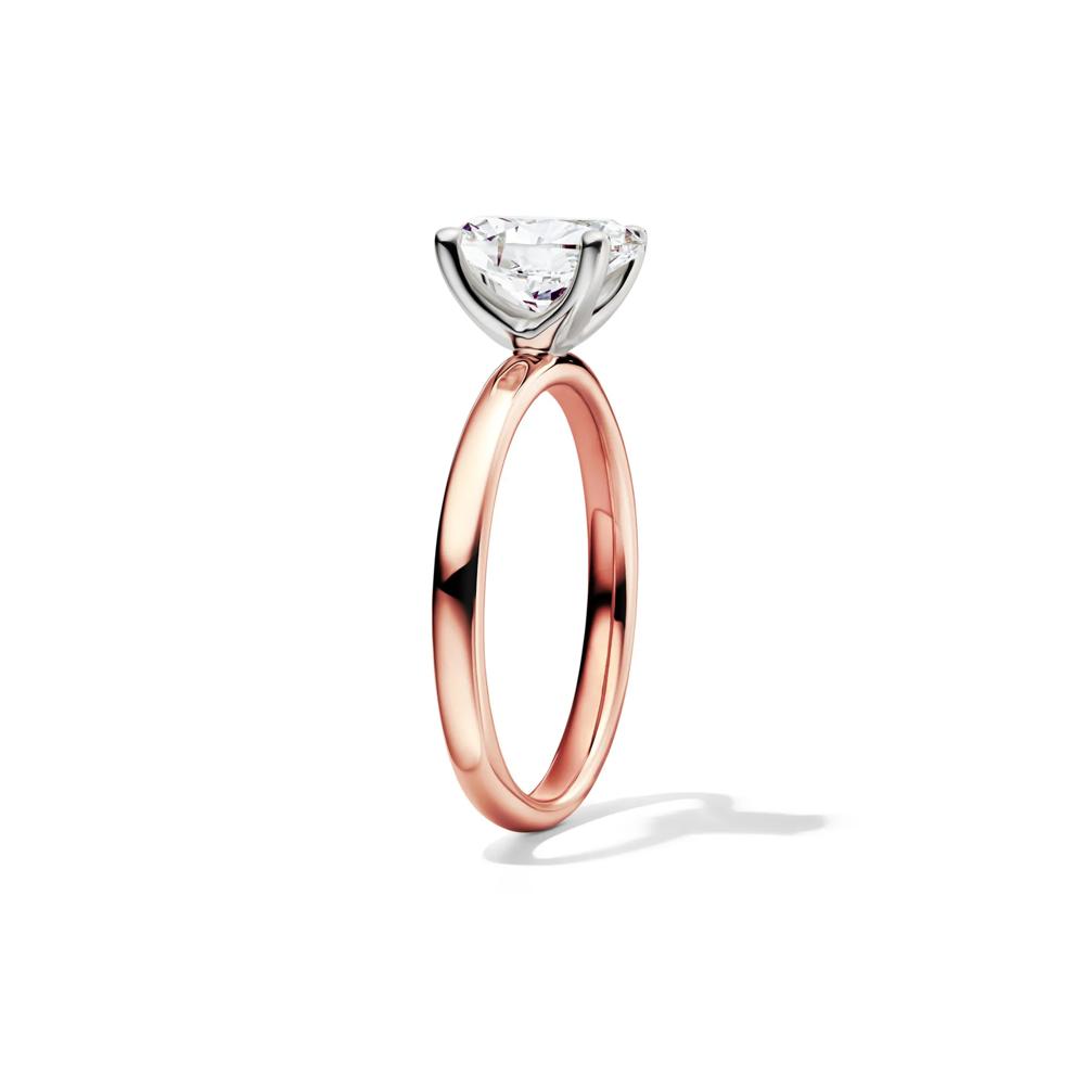 Diamond Oval Solitaire Engagement Ring in 14K Rose Gold (1 1/2 ct.) – Image 3 of 5