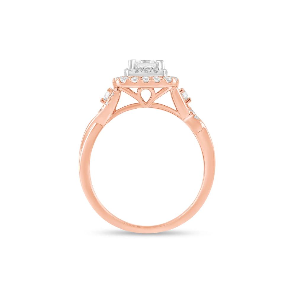 Diamond Engagement Ring in 10K Rose &amp; White Gold (5/8 ct. tw.) – Image 2 of 4