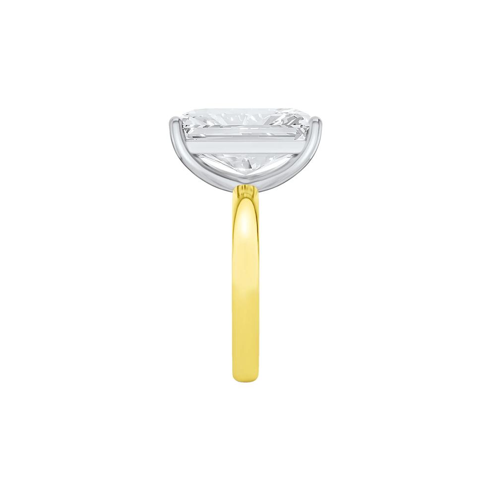 Lab Grown Diamond Radiant-Cut Solitaire Ring in 14K Yellow &amp; White Gold (8 ct.) – Image 3 of 4