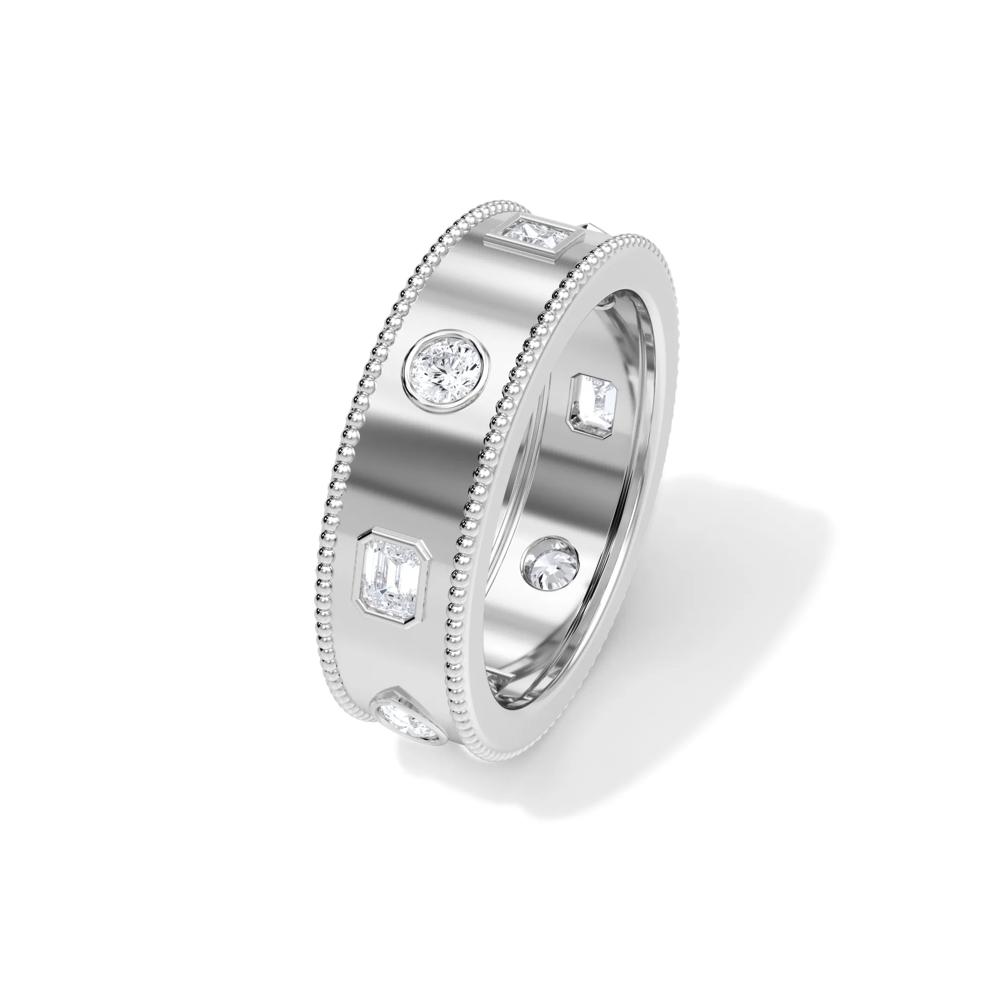 Lab Grown Diamond Mixed Shape Eternity Band in Platinum (5/8 ct. tw.) – Image 4 of 5