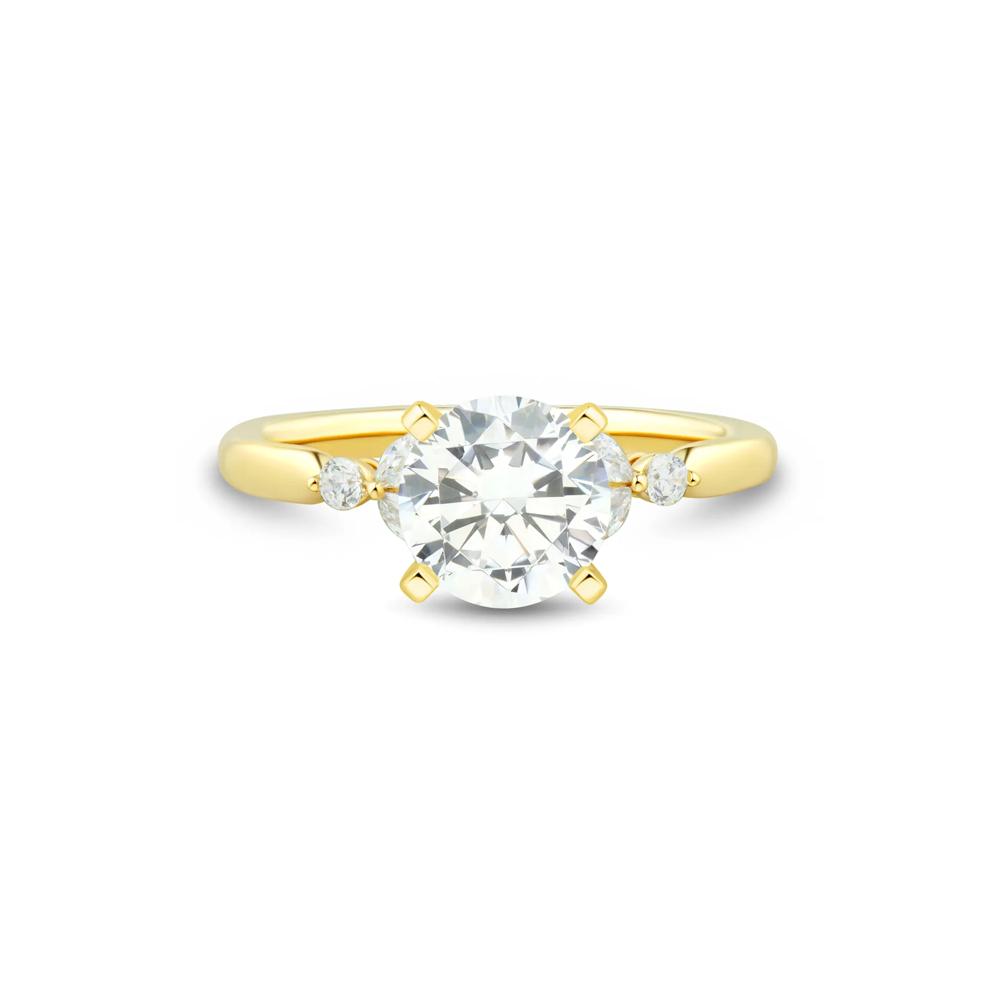 Lab Grown Diamond Semi-Mount Engagement Ring in 14K Yellow Gold (1/4 ct. tw.) – Image 1 of 6