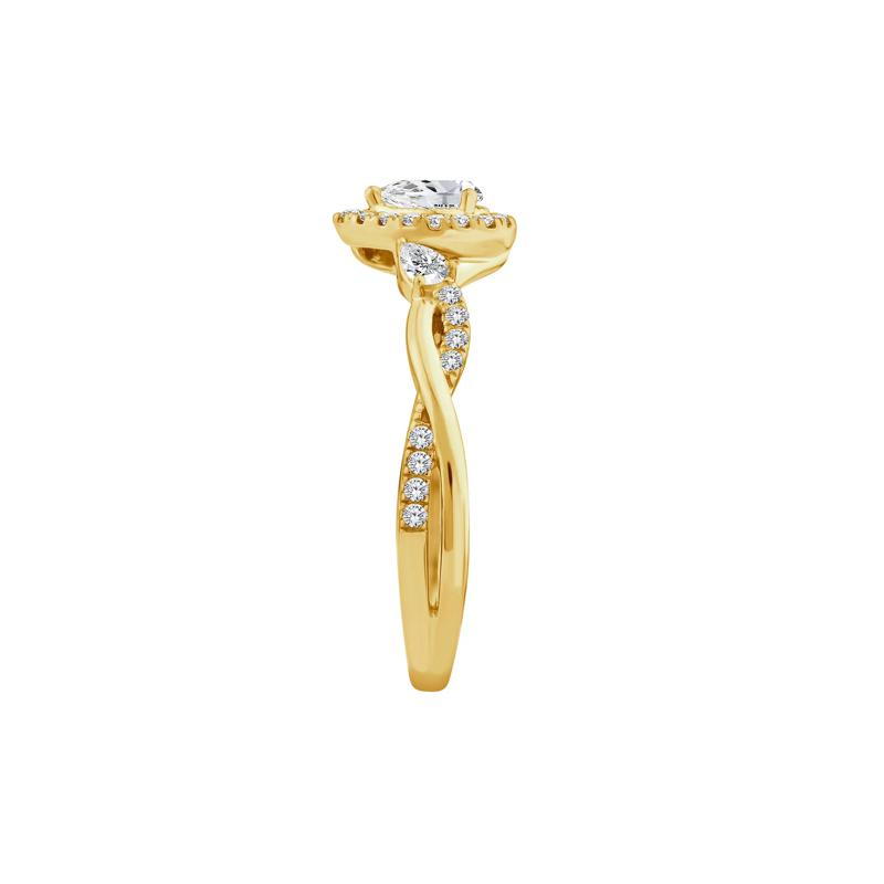 Pear-Shaped Diamond Engagement Ring in 14K Yellow Gold &#40;1/2 ct. tw.&#41; – Image 3 of 3