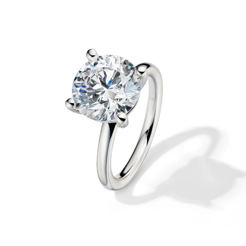 Lab Grown Diamond Round Solitaire Engagement Ring in Platinum &#40;5 ct.&#41; – Image 4 of 4