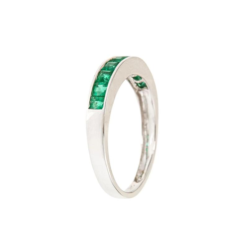 Emerald Ring in 10K White Gold – Image 2 of 2
