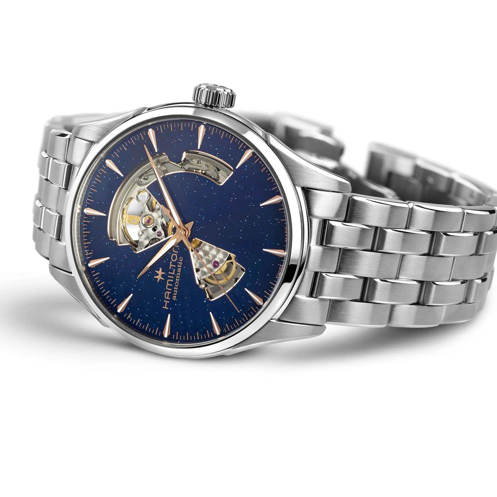 Men's Jazzmaster Open Heart Auto Watch with Stainless Steel Bracelet – Image 3 of 4