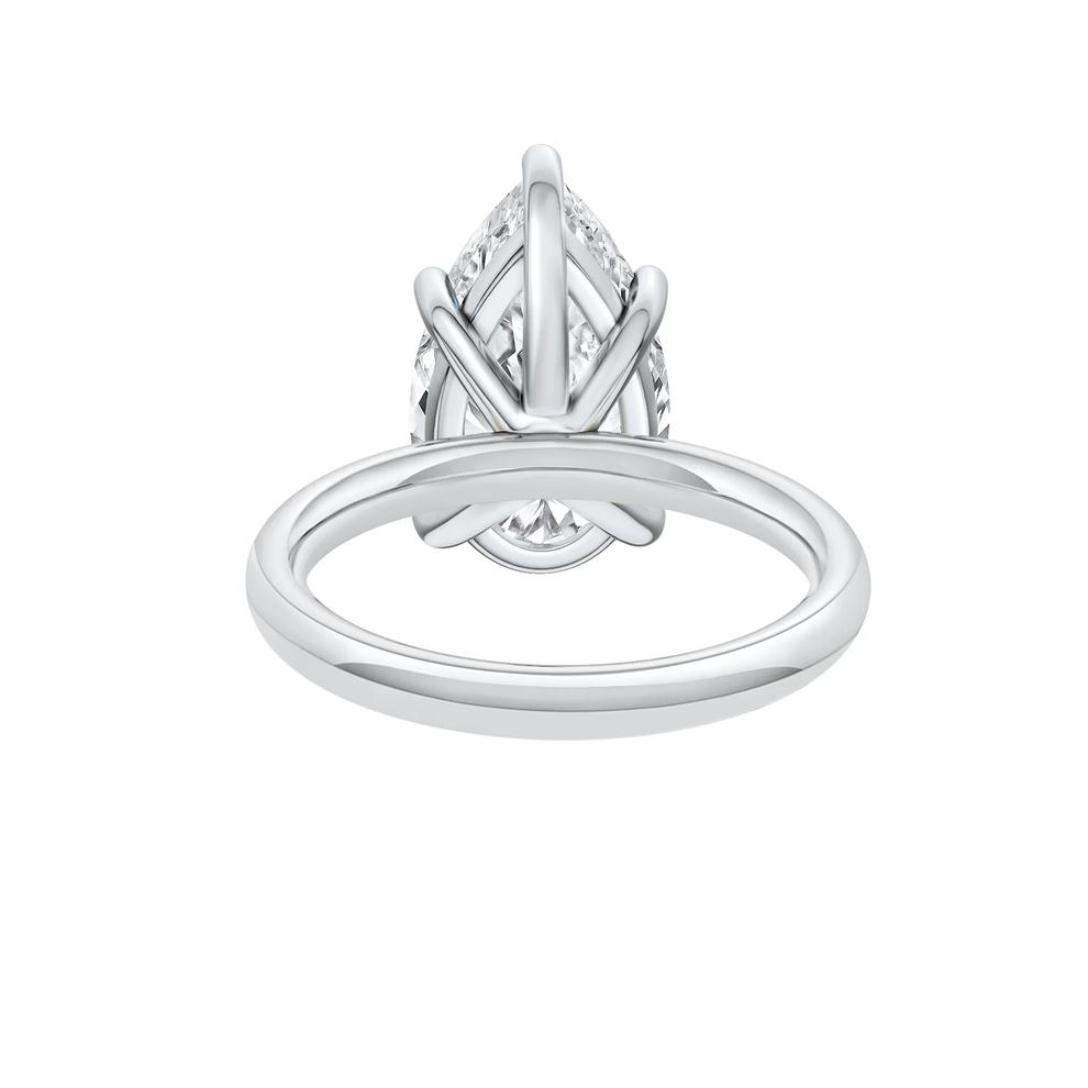 Lab Grown Diamond Pear-Shaped Solitaire Ring in 14K White Gold (5 ct.) – Image 4 of 4