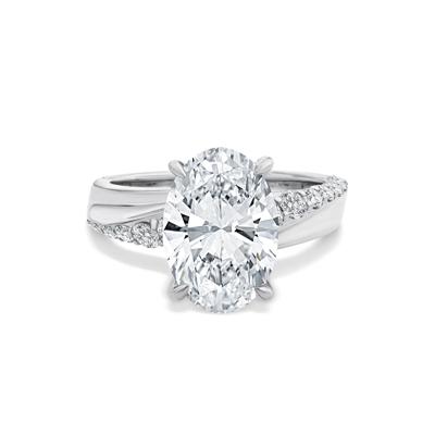 Lab Grown Diamond Oval Engagement Ring (4 1/2 ct. tw.)