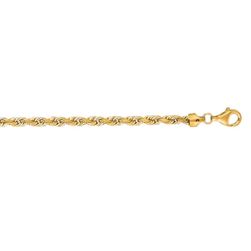 Diamond-Cut Royal Rope Chain in 10K Yellow Gold, 22&quot; – Image 2 of 2
