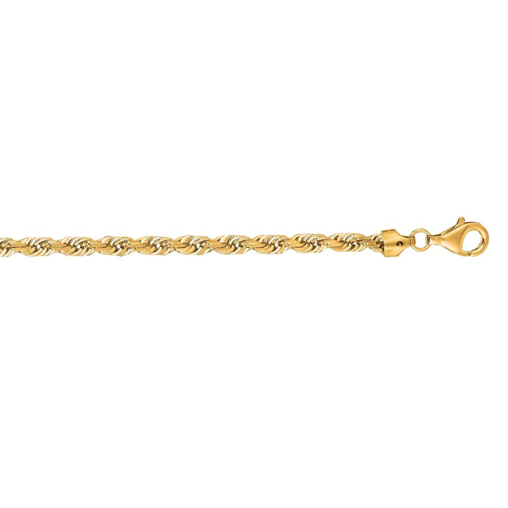 Diamond-Cut Royal Rope Chain in 10K Yellow Gold, 22" – Image 2 of 2