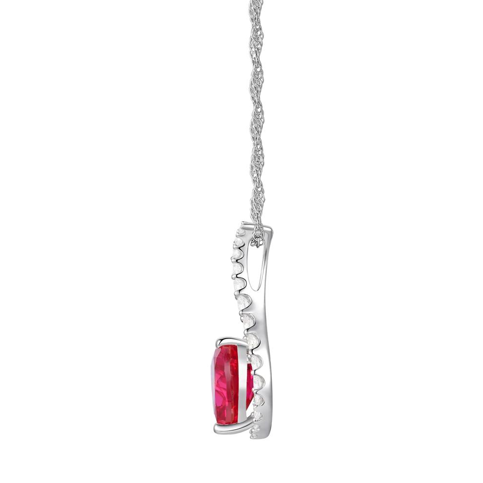 Heart-Shaped Lab-Created Ruby and Lab-Created White Sapphire Box Set in Sterling Silver – Image 3 of 8