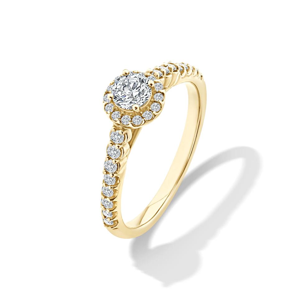 Diamond Round Engagement Ring in 10K Yellow Gold (5/8 ct. tw.) – Image 4 of 4
