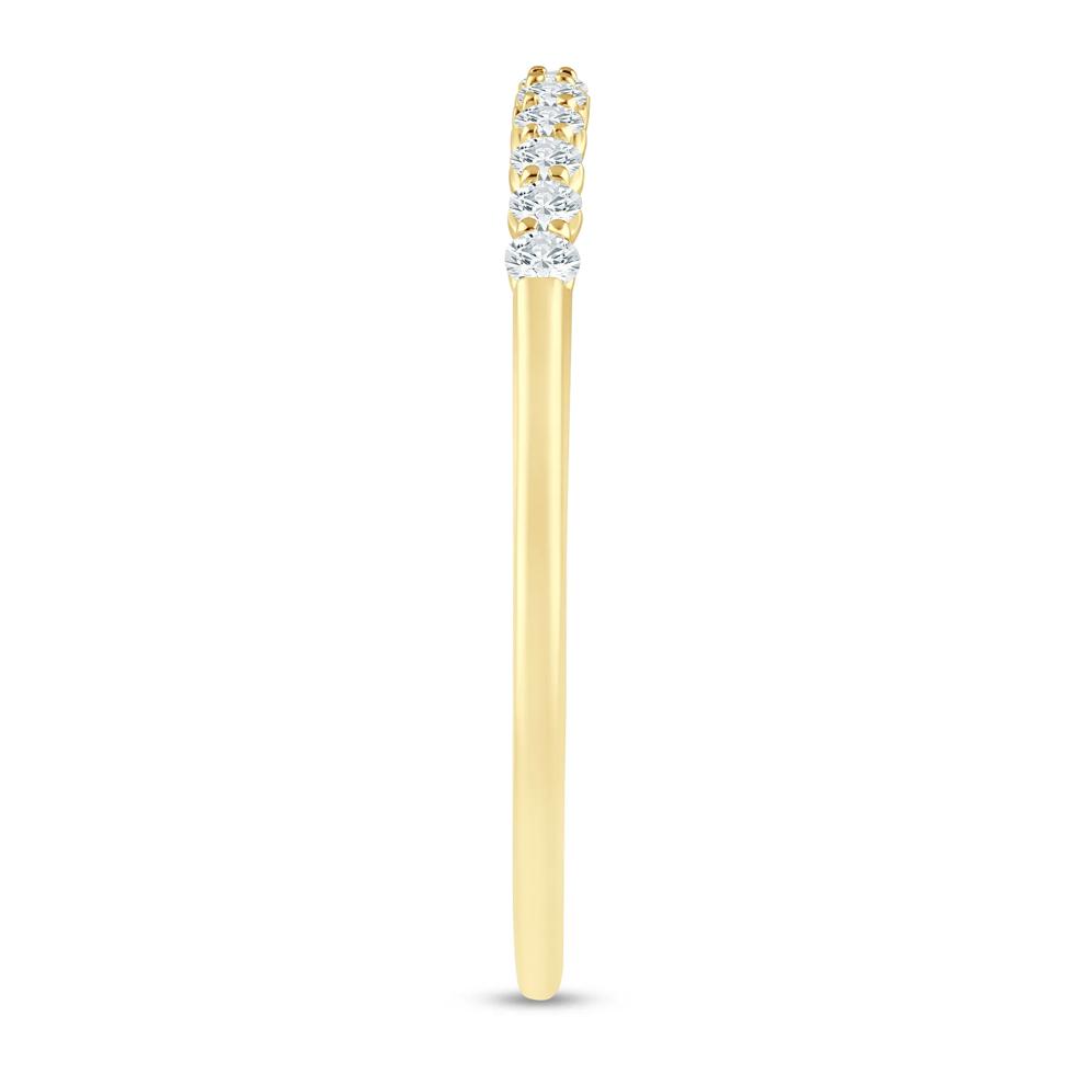 Lab Grown Diamond Round Anniversary Band in 10K Yellow Gold (1/7 ct. tw.) – Image 3 of 3