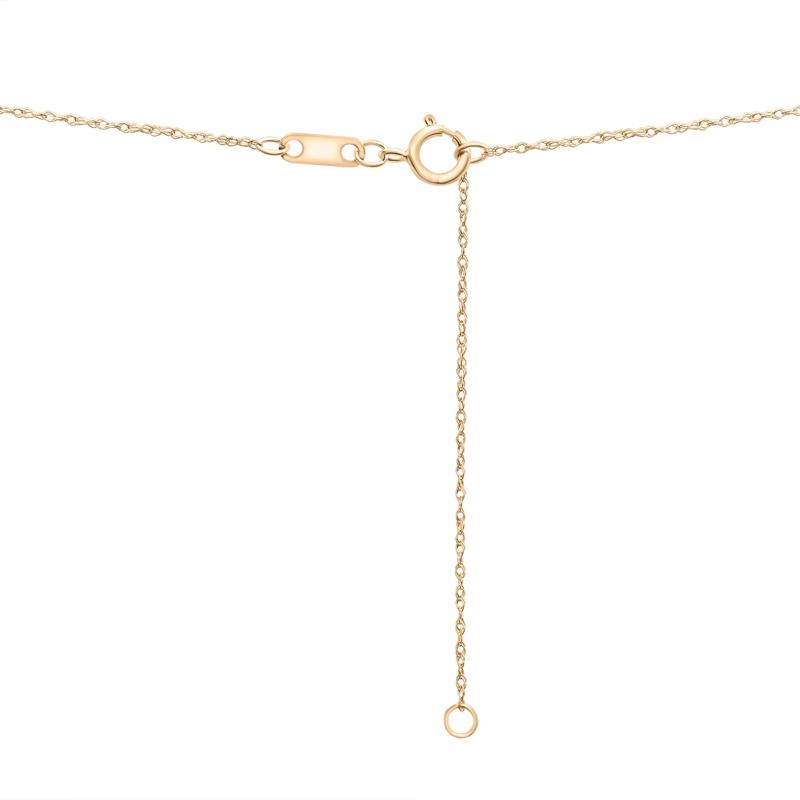 Diamond Clover Necklace in 10K Yellow Gold (1/7 ct. tw.) – Image 4 of 4
