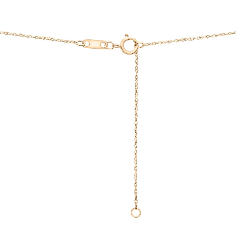 Diamond Clover Necklace in 10K Yellow Gold (1/7 ct. tw.) – Image 4 of 4