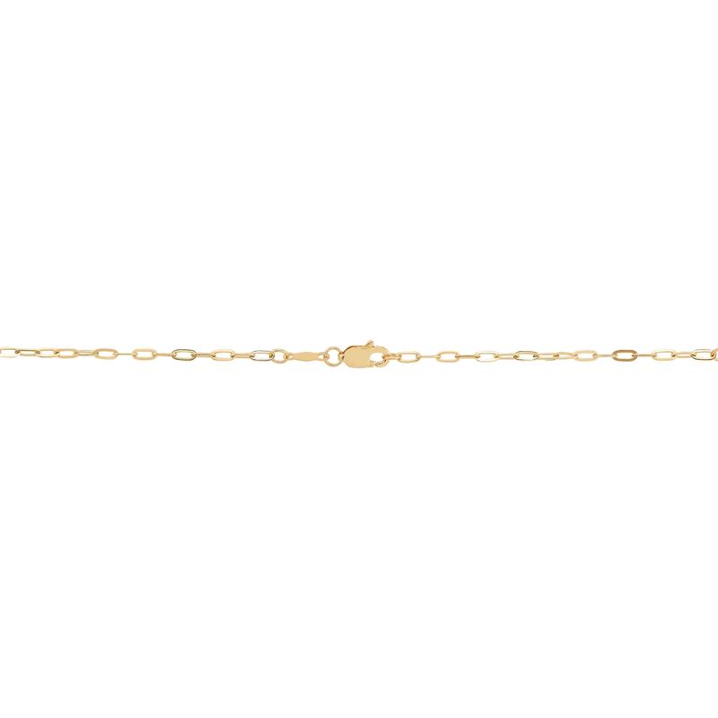 Diamond-Cut Curved Bar Paperclip Necklace in 10K Yellow Gold – Image 3 of 3