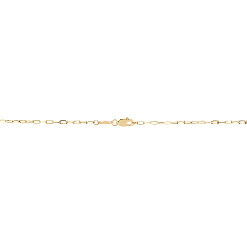 Diamond-Cut Curved Bar Paperclip Necklace in 10K Yellow Gold – Image 3 of 3