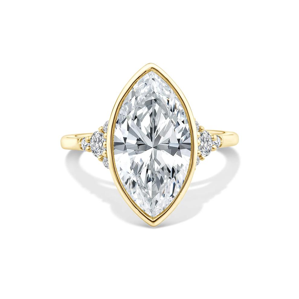 Lab Grown Diamond Marquise-Cut Engagement Ring in 14K Yellow Gold (4 1/4 ct. tw.) – Image 1 of 4