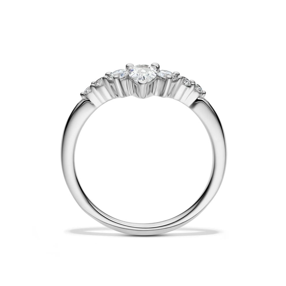 Lab Grown Diamond Chevron Contour Band in 14K White Gold (1/2 ct. tw.) – Image 2 of 4