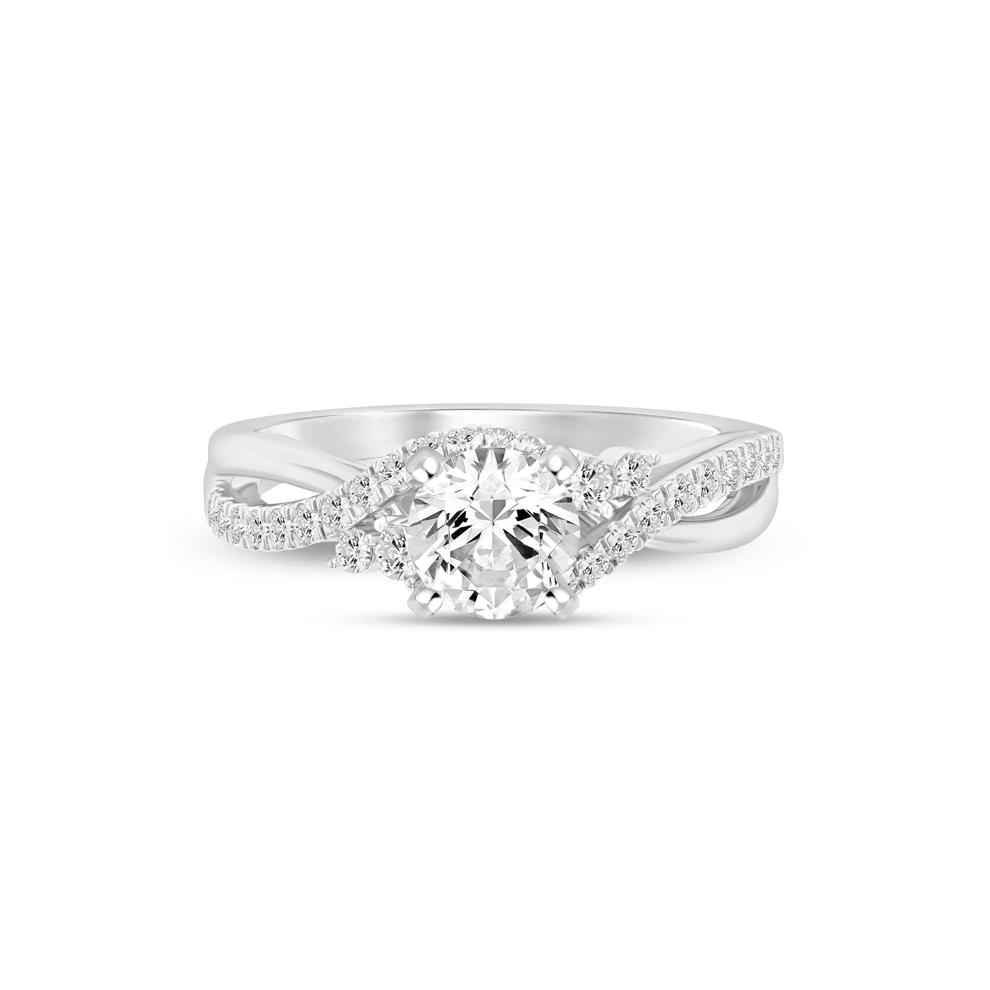 1/3 ct. tw. Round-Cut Diamond Semi-Mount Engagement Ring in 14k White Gold (Setting Only) – Image 4 of 6