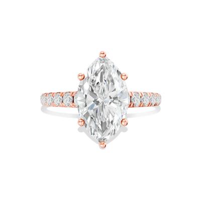 Kit Lab Grown Diamond Engagement Ring in 18K Rose Gold (3 1/2 ct. tw.)