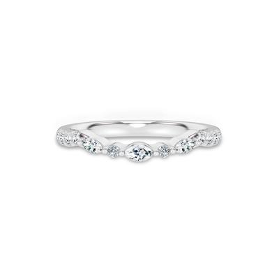 Diamond Contour Band in 14K Gold